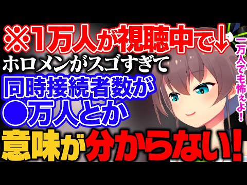 同接が1万人を超えてビビるまつり。●万人が見ている配信で話しているホロメンはマジでスゴい話【夏色まつり/ホロライブ/ホロライブ切り抜き】