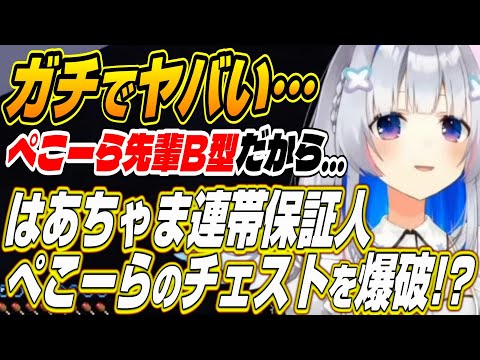 【ホロライブ切り抜き/天音かなた/兎田ぺこら】ぺこーらのチェストを匠する!?はあちゃま連帯保証人かなたん