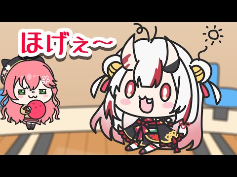 【手描き】エリートみこちと駄々っ子お嬢がかわ余すぎる【百鬼あやめ/さくらみこ/切り抜き漫画】