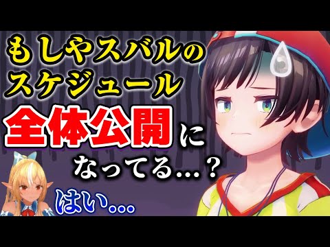 プライベートのスケジュールまで全体公開されていてモロ見えになっていた大空スバル【ホロライブ切り抜き】