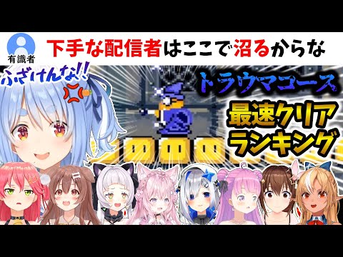 例のコース最速クリアタイムランキング【ホロライブ切り抜き】【スーパーマリオワールド】兎田ぺこら/さくらみこ/戌神ころね/紫咲シオン/博衣こより/天音かなた/姫森ルーナ/ときのそら/不知火フレア