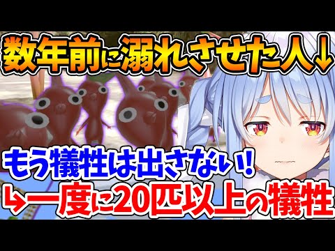 数年前とは別の方法で多くのピクミンを犠牲にしてしまうぺこら【ホロライブ/切り抜き/VTuber/ 兎田ぺこら 】